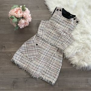 Zara Multicolor Tweed Jumpsuit